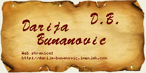 Darija Bunanović vizit kartica